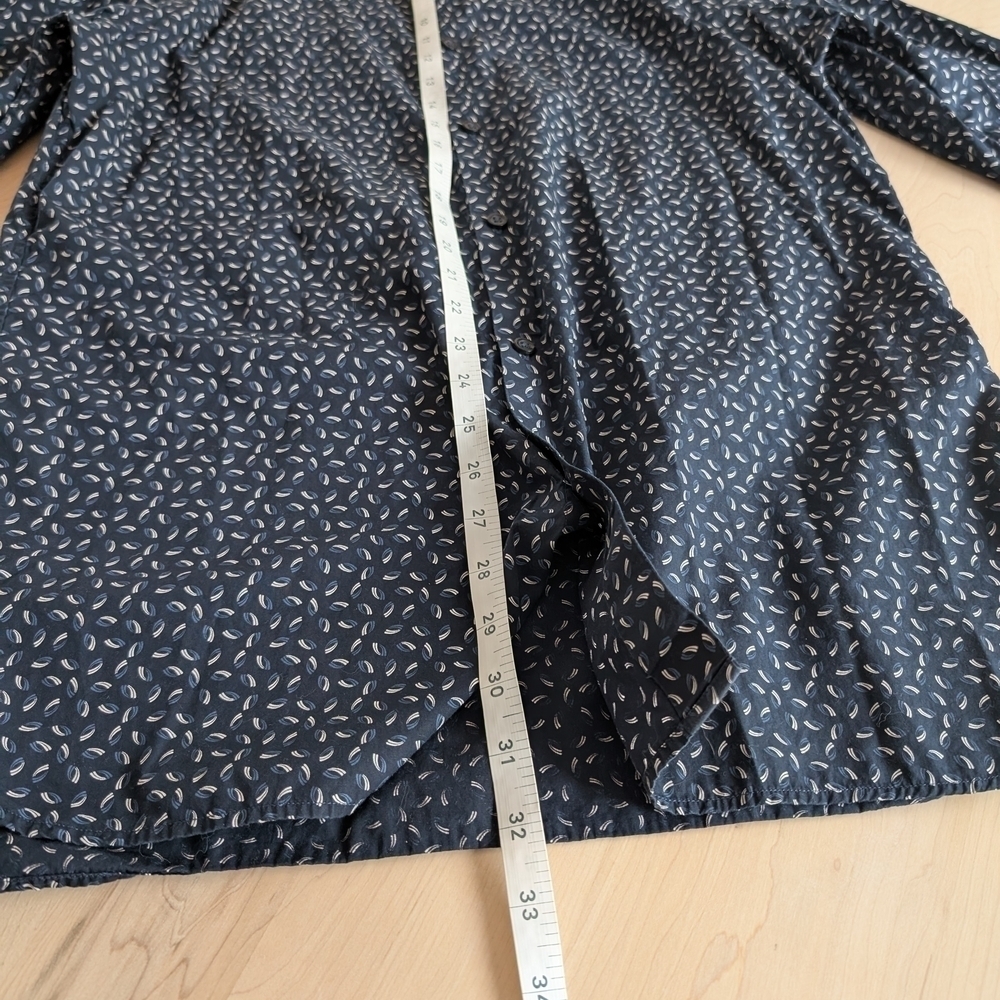 PATRICK ASSARAF Navy Patterned Shirt - Picture 6 of 13